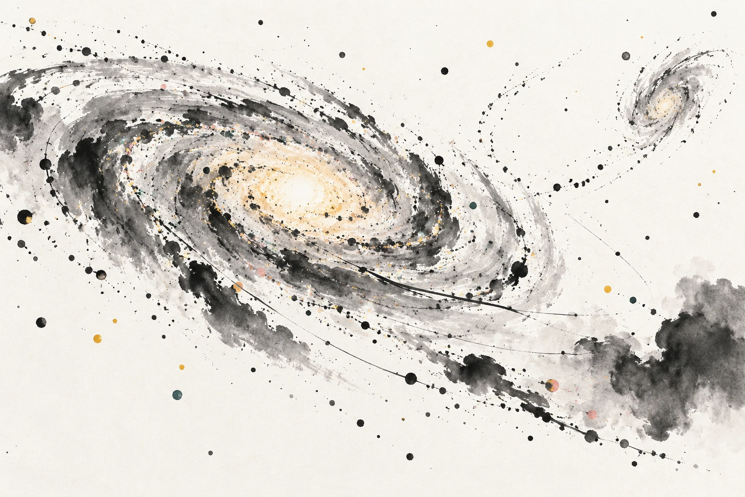 Artistic illustration of a spiral galaxy with a dense, glowing central bulge.