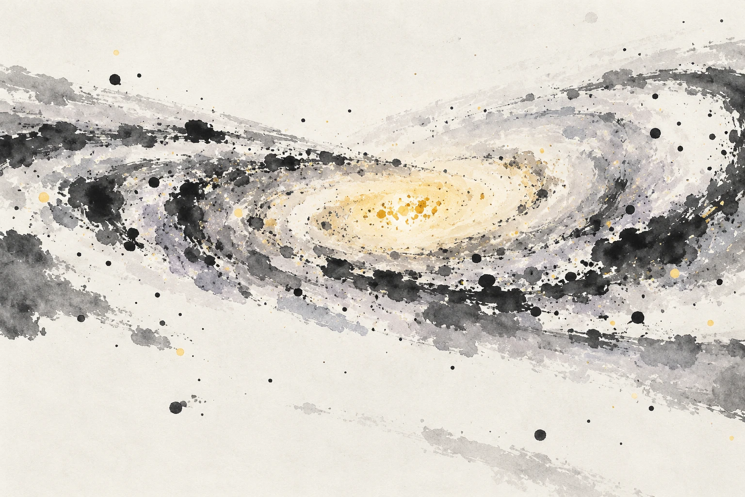 Abstract illustration of the Milky Way's center with a gamma-ray glow and a dark-matter halo.