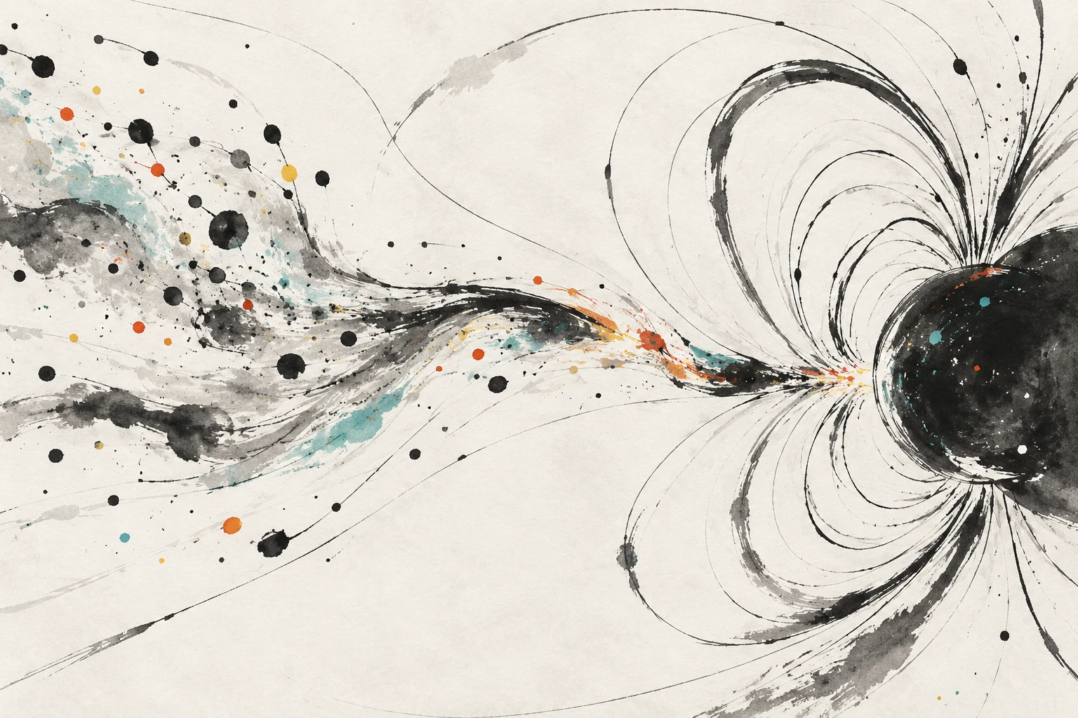 Abstract illustration of a glowing plasma with magnetic field lines and a computational grid.